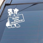 Dog on board sticker - auto sticker- hond in auto