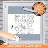 Art4Window Raamtekening Kleurplaat Set | "Kerst Knipfiguren1" | hxb 165x106cm | Raamdecoratie | Creatief Schilderen | Decoratie Kerst | Raamschildering Raamstickers Raamverf