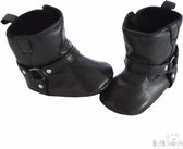 Soft PU-Lederen Baby Boots - Zwart - Mt 74/80