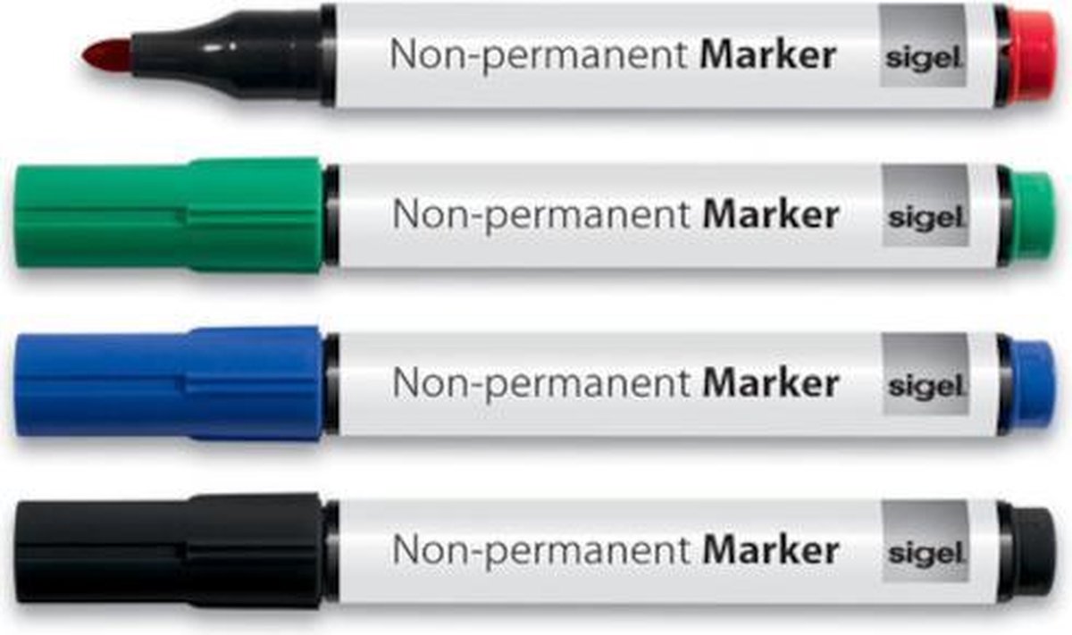 Sigel - Niet-permanente markeerstift - Meet up - RGBZ - Per 4 verpakt