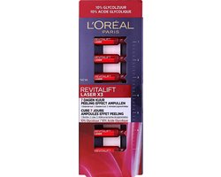 L’Oréal Paris Revitalift Laser X3 Peeling Effect Ampullen - 7 Daagse Kuur - Met Glycolzuur voor een Stralende Huid