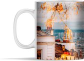 Mok - Herfstbomen en een uitzicht op de Eiffeltoren - 350 ml - Beker