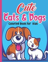 Cute Cats & Dogs Coloring Book For Kids