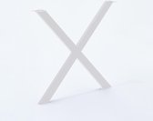 Set X tafelpoten meubelpoten (2 stuks) 71 cm hoog, kleur mat wit
