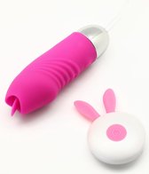 Vibration Egg Bunny Remote Met Tong Roze - Vibrator ei met afstandbediening - Stimulerend voor vrouwen - 12 trilstanden - Stimulerend voor clitoris - G-spot - Koppels - Sex speeltj