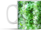 Mok - Afbeelding gevuld met groene peterselie - 350 ml - Beker
