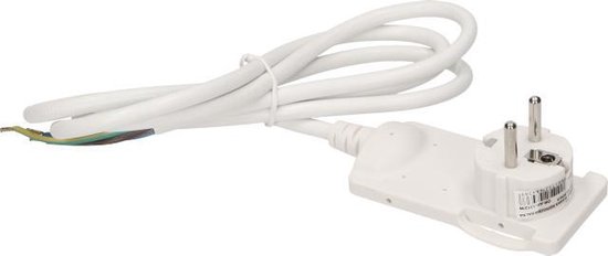 Câble de connexion avec fiche extra plate - Wit - 1,5 Mètre