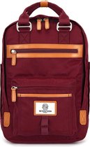 Veran Rugtas - Rugzak - 15 Liter - 15" Laptopvak - Modern - Scandinavische stijl - Vintage - Heren - Dames - Laptop - School - Boekentas - Bordeaux Rood