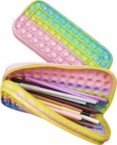 Pop It - Fidget - Pennenzak - school etui-Сachette - etui - regenboog crème