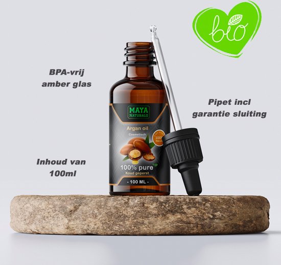 Natuurlijke Castorolie en Arganolie puur 100ml Puur & Onbewerkt EU Bio Keurmerk bol