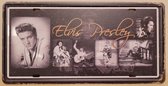 Elvis Presley rode letters collage License plate wandbord van metaal METALEN-WANDBORD - MUURPLAAT - VINTAGE - RETRO - HORECA- BORD-WANDDECORATIE -TEKSTBORD - DECORATIEBORD - RECLAMEPLAAT - WANDPLAAT - NOSTALGIE -CAFE- BAR -MANCAVE- KROEG- MAN CAVE