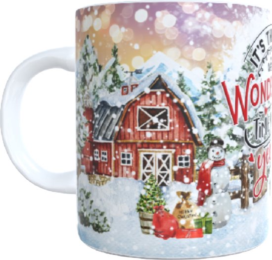 Foto: Koffie beker thee mok kerst wonderful time year 