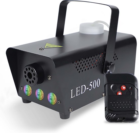 Sparklyn Rookmachine met LED en Draadloze Afstandsbediening - 500w - Rookmachine Halloween - Zwart