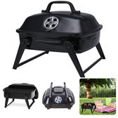 Cheqo® Draagbare Barbecue - BBQ - Houtskoolbarbecue - Houtskool - Compact & Lichtgewicht - 37x32xh32 cm - 35x29 cm Grilloppervlak - Ideaal voor Camping, Strand & Park
