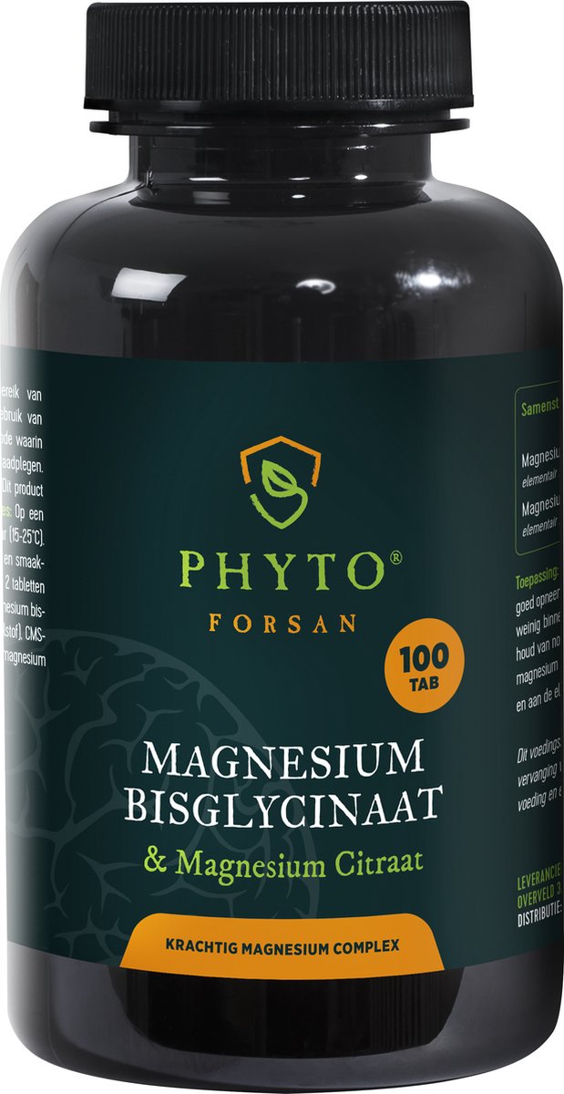 Goedkoopste Magnesium Bisglycinaat & Citraat 100 tabletten