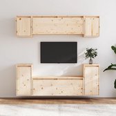 The Living Store TV-meubelset - Massief grenenhout - 100 x 30 x 35 cm - 30 x 30 x 40 cm - 30 x 30 x 60 cm