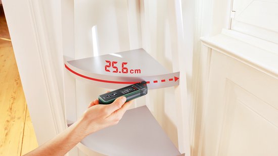 Bosch Zamo Set - Télémètre laser - Comprend ruban, roue et adaptateur de ligne - Piles