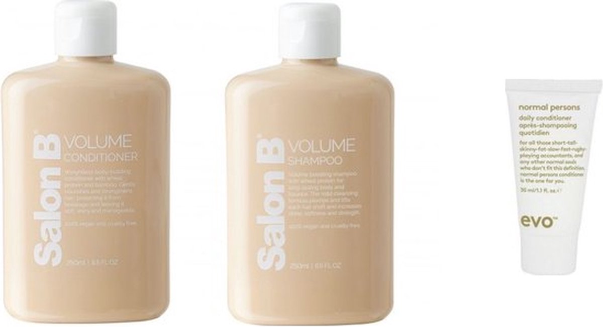 Salon B Duo Set - Volume Conditioner + Shampoo + Gratis Evo Travel Size