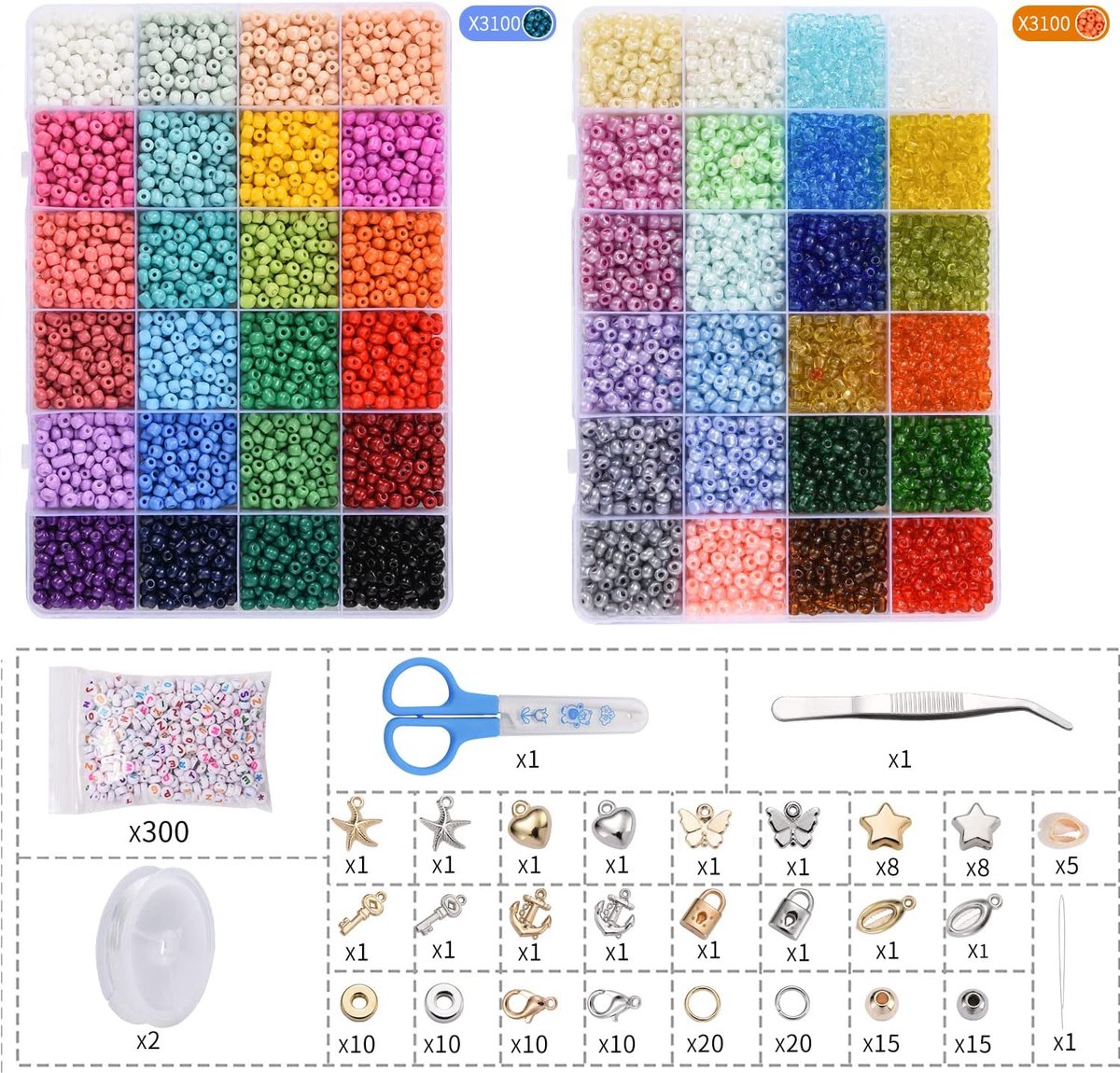Lot De 1020 Perles En Verre Facettées Bleues - Pour Bijoux DIY - TAIHOBO - Neuf