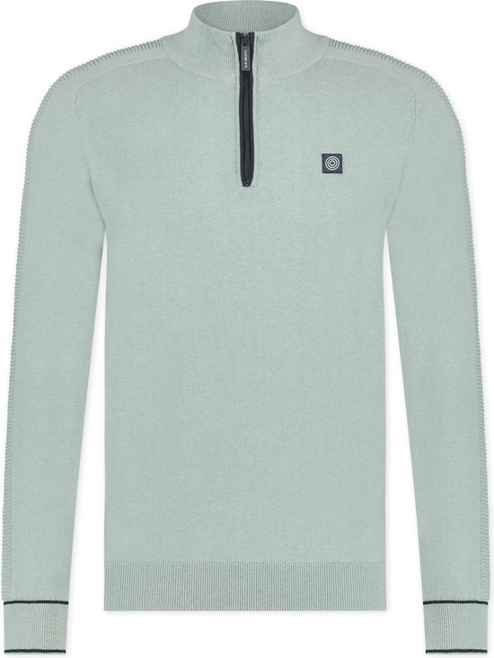 Blue Industry - Half Zip Trui Lichtgroen - Heren - Maat XXL - Regular-fit