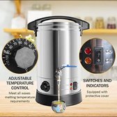Electrice waxmelter met Speciale Tapkraan - RVS - 1500 W - 12 Liter inhoud -Waxmelter voor het maken van kaarsen en of melts