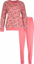Medaillon Dames Pyjama Set – Paisley print - 100% Gekamde Katoen - Roze - Maat S