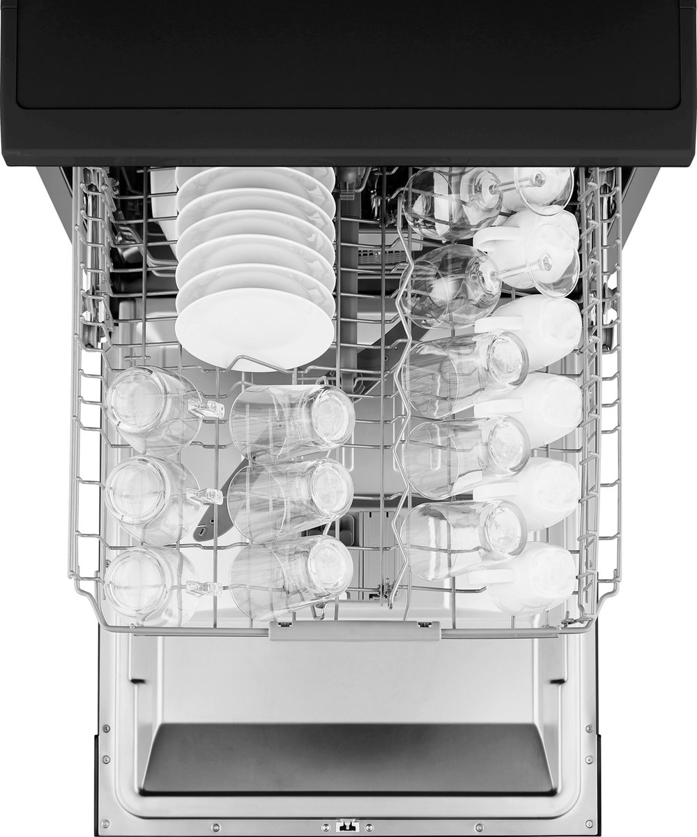 Inventum VVW6036AB vaatwasser - 14 couverts - Bestekmand - 44 dB - 7 programma’s - Deur opent automatisch - Startuitstel - Energielabel C - Vrijstaand - Zwart — afbeelding 4