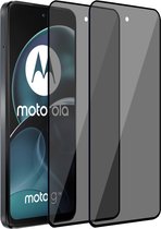 2x Geschikt voor Motorola Moto G14 Screenprotector Privacy - Privacy Beschermglas - Privé GuardCover