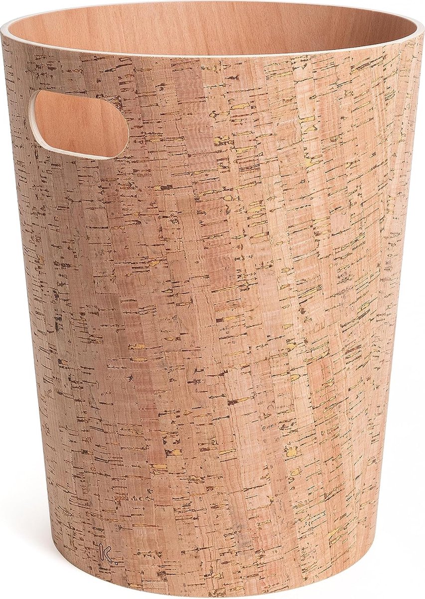 Goedkoopste Echt houten prullenbak | Moderne houten afvalemmer voor kantoor, kinderkamer, slaapkamer en nog veel meer. | Kurk (modern