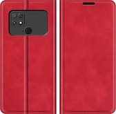 Poco C40 Magnetic Wallet Case - Red