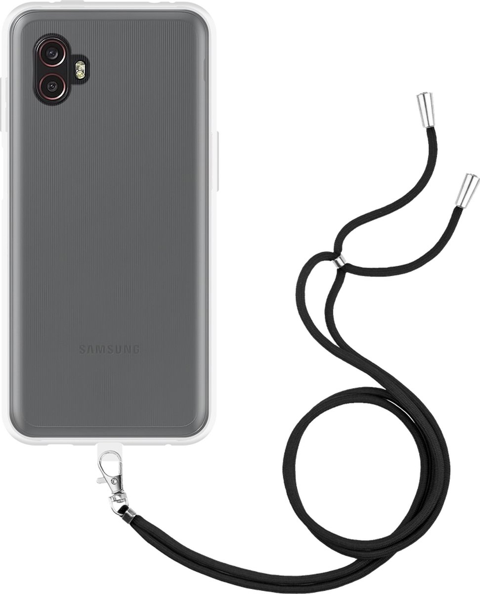Just in Case hoesje met koord geschikt voor Samsung Galaxy Xcover 6 Pro Hoesje met Koord - Flexibele Case - Transparant