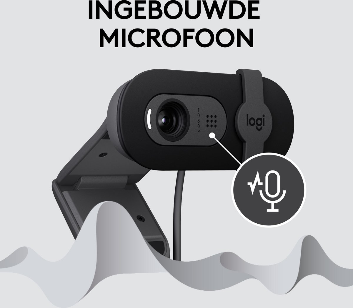 Logitech Brio 100 Full HD webcam met lenskapje thumbnail 5