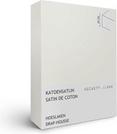 Heckettlane Elementi Hoeslaken - Lits-jumeaux - Katoensatijn - 160x200cm - Off-White