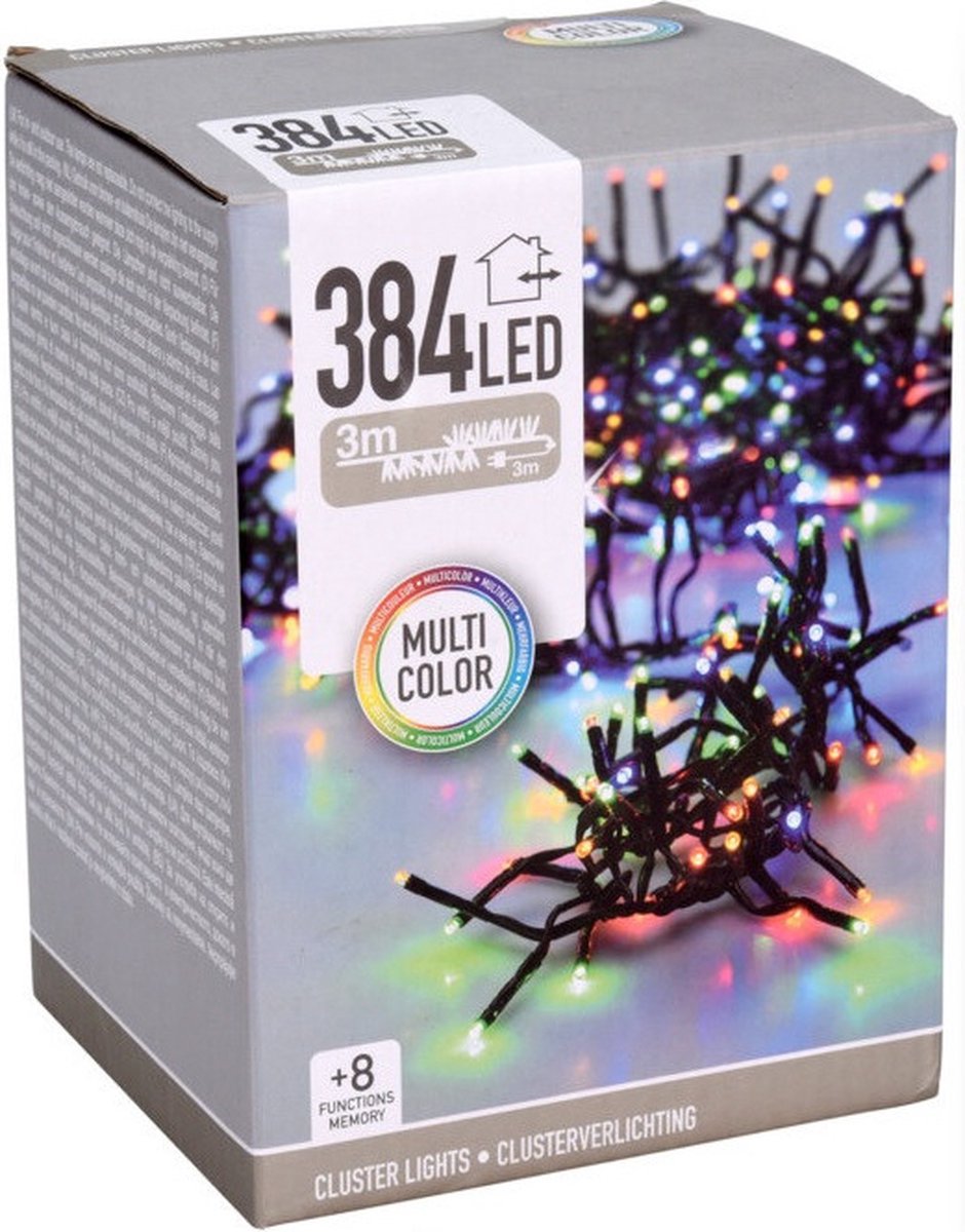 Home & Styling Clusterverlichting - 384 LED - 2.8m - multicolor