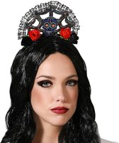 Halloween/horror verkleed diadeem/tiara hoedje - queen/princess - kunststof - dames/meisjes