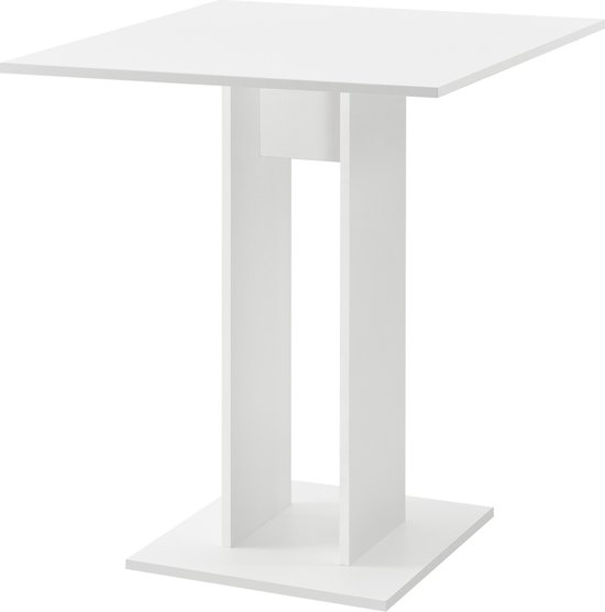Design Eettafel Rafael - Vierkant - 65x65x78 cm - Wit - Spaanplaat - Modern Design