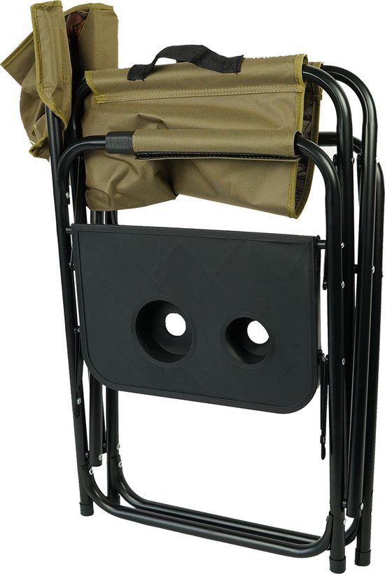 Eurocatch - Opvouwbare Campingstoel Met Opklapbare zijtafel - Camouflage - Director Chair - Visstoel - Comfortabel — afbeelding 3