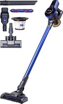 Auronic Steelstofzuiger Draadloos - Zonder Zak - Op Accu - 4-in-1 - 160W - Vacuum Cleaner - Blauw/Grijs