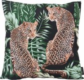 Luipaard / Leopard Twins Kussenhoes | Katoen / Polyester | 45 x 45 cm