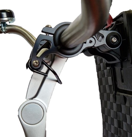 WICKED Straps stuurmand zwart incl. 95mm, E-bike adapter verstelbare stuurpen, extra breed, geschikt voor middencomputer van WICKED — afbeelding 3