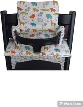 Heppie Bébé - Rembourrage de chaise haute - Convient pour Stokke Tripp Trapp - Imperméable - Réducteur de siège - Chaise haute - Ensemble de coussins - Safari