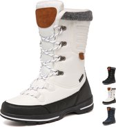 Geweo Bottes de neige pour femme Femme - Bottes de neige - Imperméables - Bottes d'hiver - Chaussures de randonnée - Wit - Taille 41