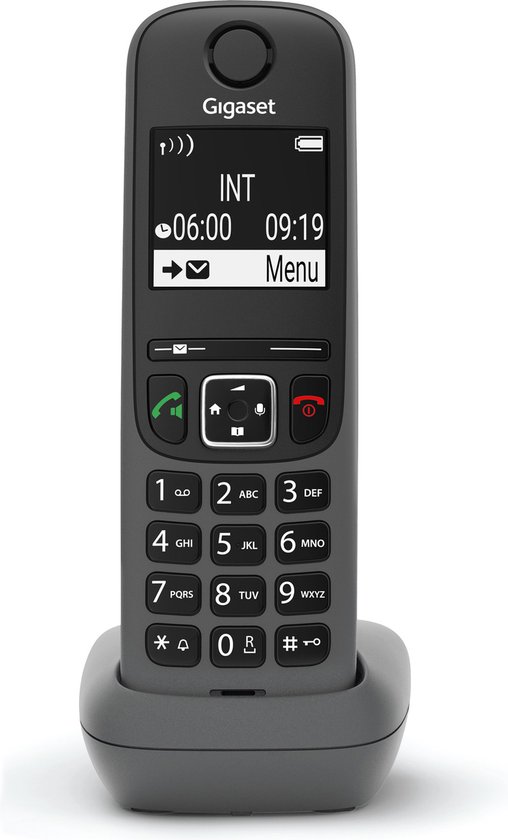 Téléphone fixe AS690A Solo - Avec répondeur - Noir