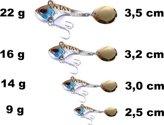 Svitzoot Jig Spinner Set Angelköder Set 5 Stück Jigspinner Fischköder