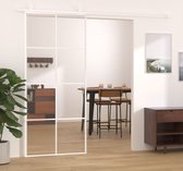 The Living Store Schuifdeur - Aluminium en ESG-glas - 90 x 205 cm - Wit