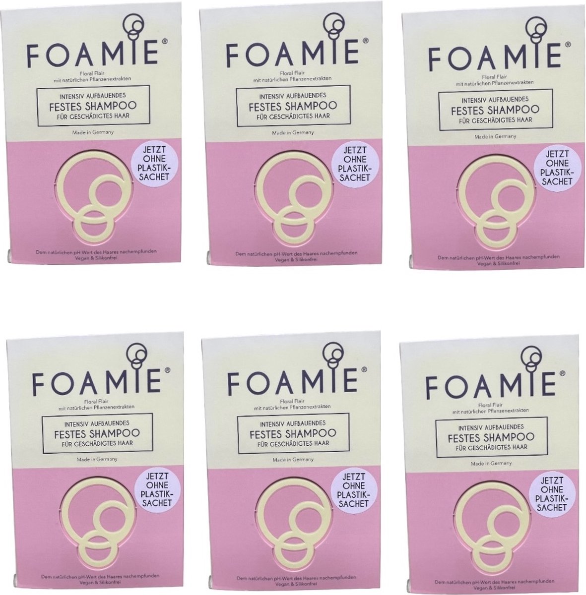 FOAMIE Shampoo Bar 6 stuks à 83 Gram voor beschadigd haar OP=OP OPRUIMING SUPERSALE