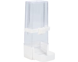 Duvoplus - Voerbak - Vogel - Eetbakje Kooi Parkiet 5,5x8x15cm Wit - 1st