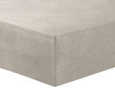 Vision - Hoeslaken - FLANEL - Beige - 160 x 200cm met ruime hoek van 30cm - 100% katoen Flanel
