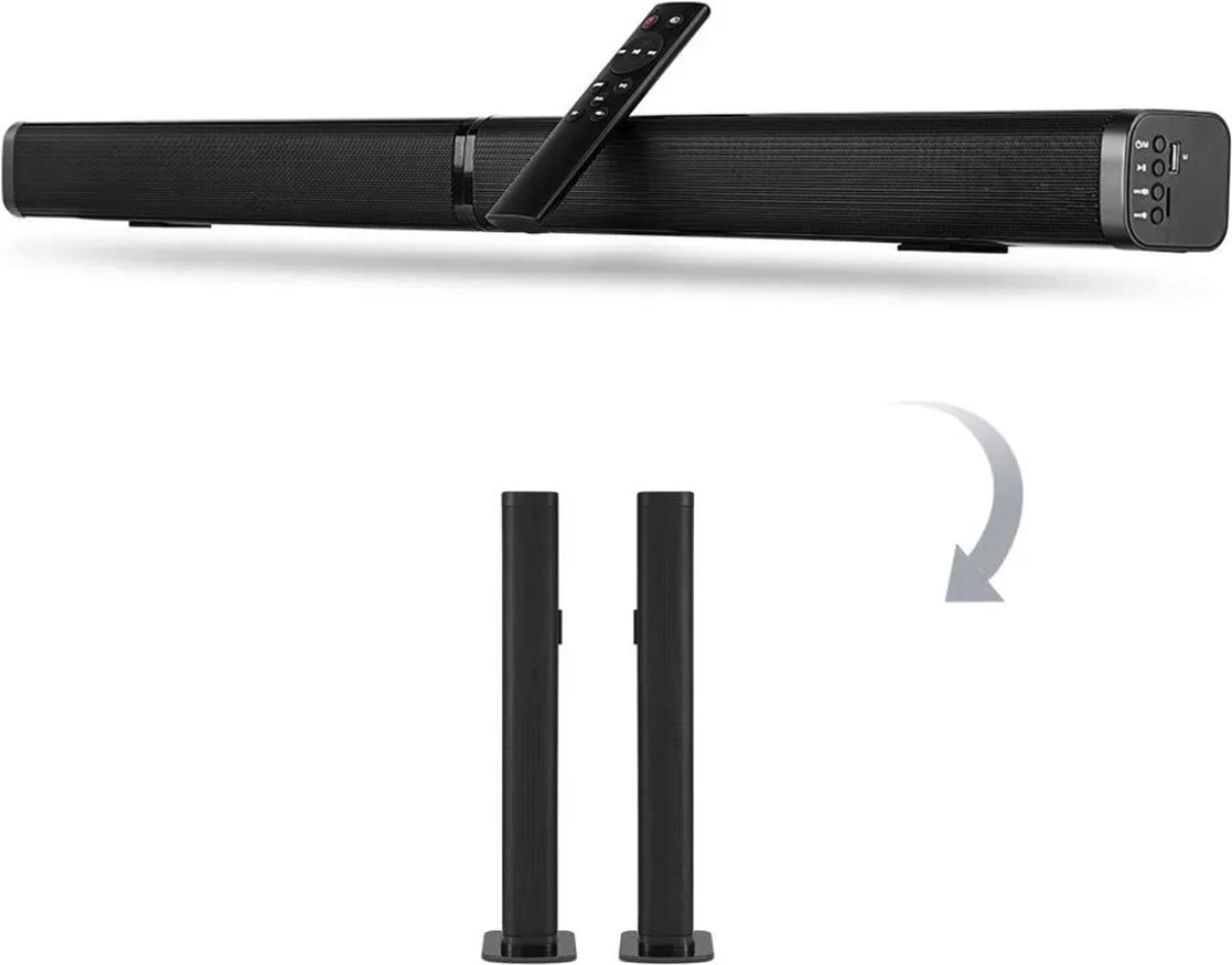 Happyment Premium Soundbar voor TV - Bluetooth 5.0 Soundbars - Stand Pad