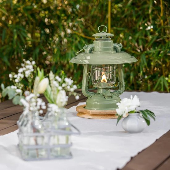 Feuerhand Stormlantaarn met reflectorscherm Baby special 276 - Sage green — afbeelding 2